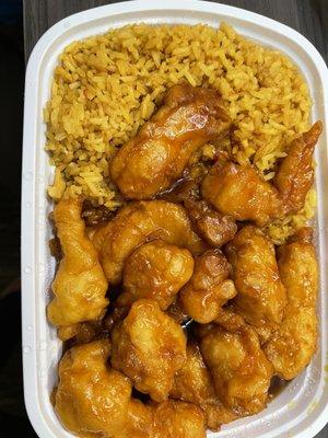 Honey Chicken Combo Plate (w/pork fried rice)