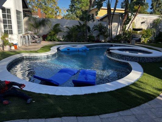 Our new remodeled pool and yard