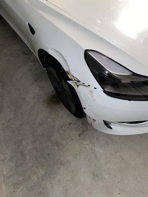 Damaged Tesla