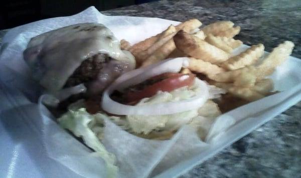 Double Cheeseburger Plate (taken with low quality cell phone cam) Looks so good, tastes even better!