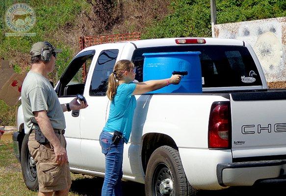 Participants in the IDPA Handgun Fun Shoot.