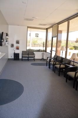 Our spacious waiting room! Our office prides its self on scheduling properly so that you are seen in a timely manner.