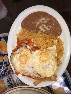 Delicious chilaquiles