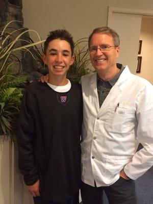 Chad McMillan's proud smile with Dr. Lubberts