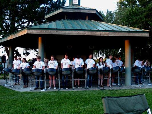 Tri-Cities Steel Band playing June 29 Friday Free Concert at Flat Top Park.