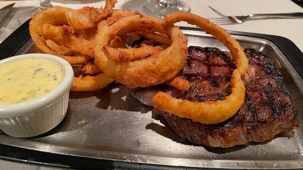 Onion rings were really good.