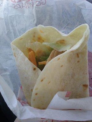 Grilled chicken go wrap, $1.99