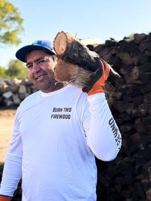 No wood left behind. We make sure tree waste is turned into seasoned firewood.