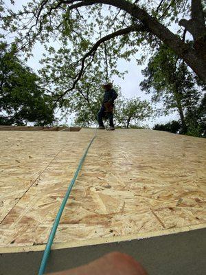 Installing new roof