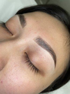 Brow lamination and tint