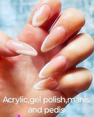 Nail enhancements. French manicure