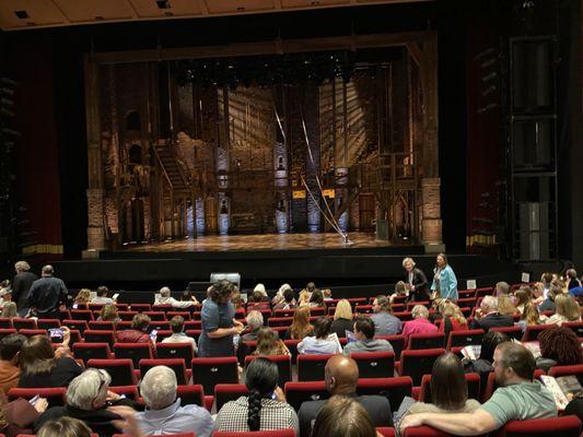 A view of the stage from Row N