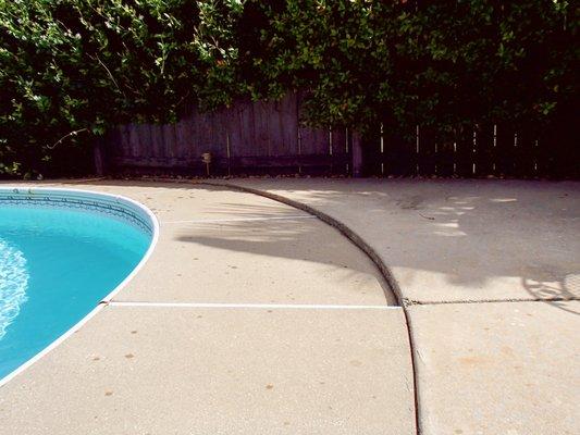 Pool deck before