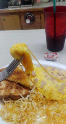 My omelette was so yummy and cheesey