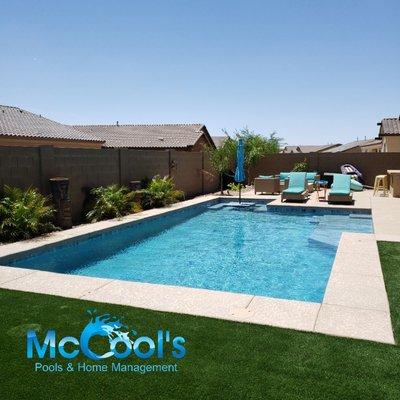 Just finished servicing this beautiful pool in North Peoria Az