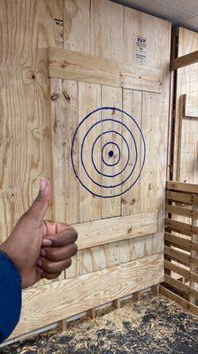 One of our axe throwing lanes.