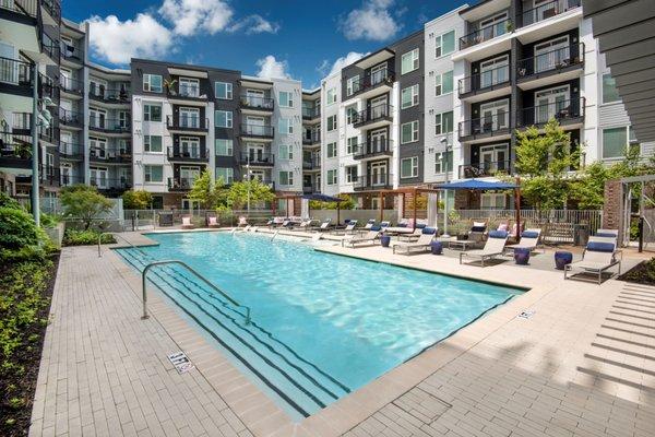 Resort-style swimming pool