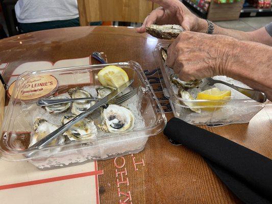 Our last oysters before we left for dinner elsewhere.