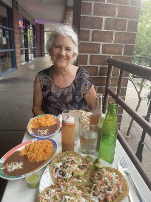 Eddie's Eddie's Tacos (Meat Choice - Chicken)   Tacos Corn Tortilla Rice Beans