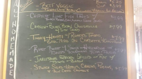 This is a sample of the blackboard...yummy