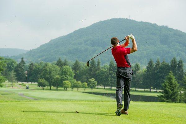 Teeing off number 7