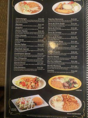 Huge menu selection