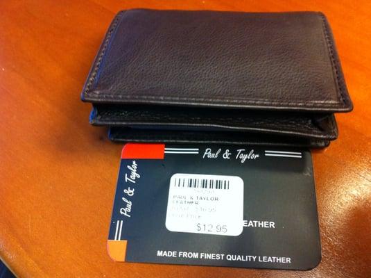 Paul & Taylor Card Wallet - $12.95.  Ordered it online on Monday and received it on Tuesday.  Now that's what I call service!