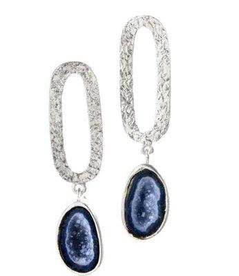 Fashion Designer-Geode Dangling Earrings