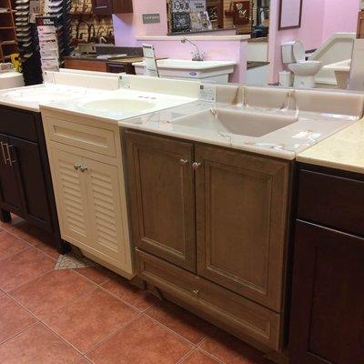 Unique vanities and countertop. New door designs and new creative colors.