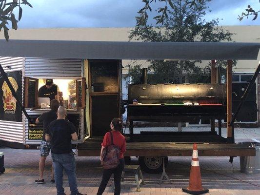 Barbecue truck brought their own smoker to the event.