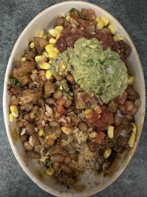 Burrito Bowl (honey chipotle chicken)