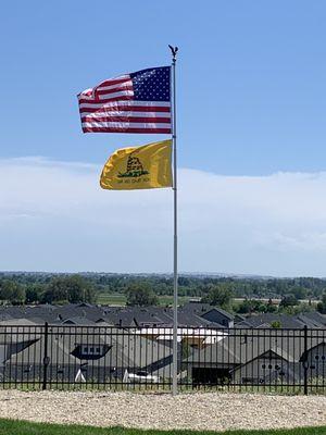 Old Glory flying high