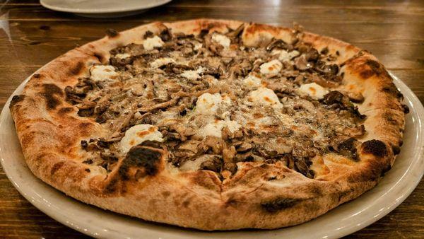 Autumn Betty- wild mushrooms, goat cheese, truffle Pecorino, garlic, thyme, walnut oil, evoo. VERY GOOD!