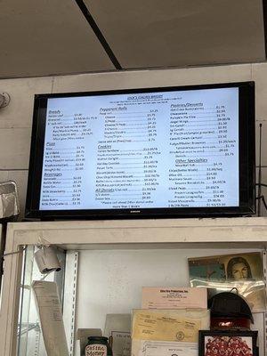 Full menu