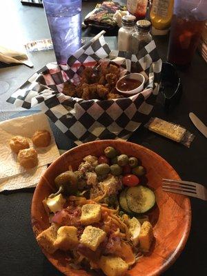 Calf fries app, and salad  was very good .