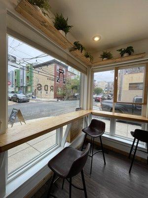 Bar seating upstairs