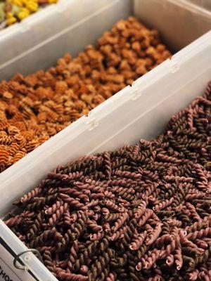 Chocolate raspberry pasta! The kiddos freaked!