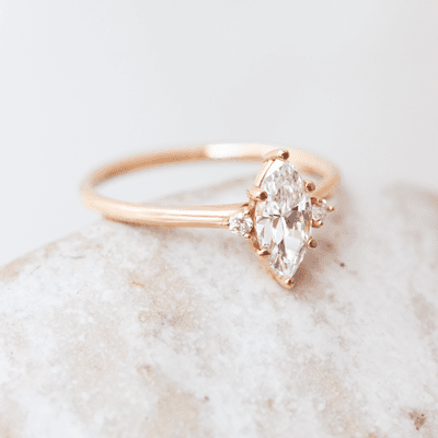 August Marquise Cut Engagement Ring