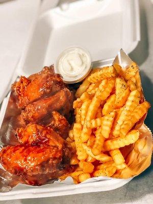 Wings and fries