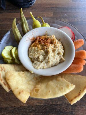 Humus amazing but the Pita Bread was like a rock