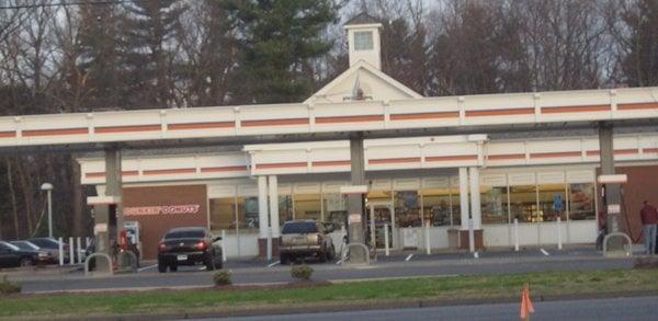 Dunkin occupies a small slice on the left side of this Cumberland Farms