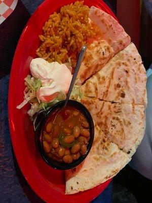 Green Chile Chicken Quesadilla