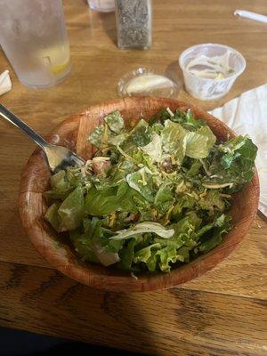 Salad that came with our dinner