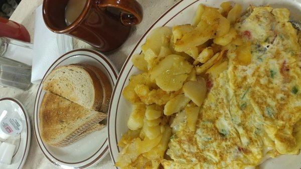 Veggie omelet special at the Capital Restaurant