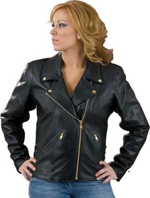 The Ladies 102X a great USA Made leather jacket