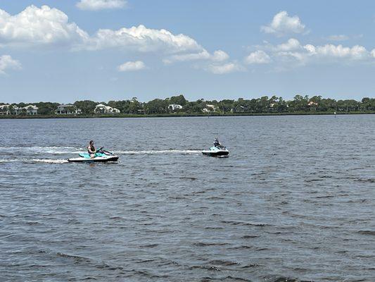 Jet skiing on the St Lucie River