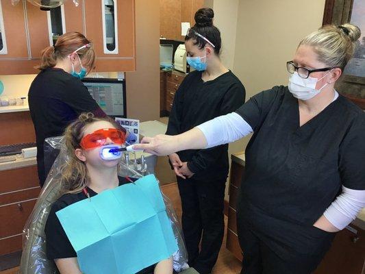 Zoom teeth whitening procedure at Sandpoint dentist Northern Peaks Dental