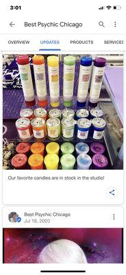 Specialty candles, and Crystals just for you