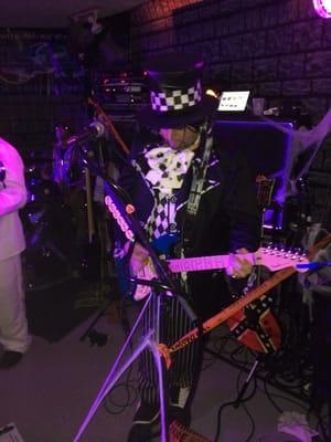 The band during the Halloween party.