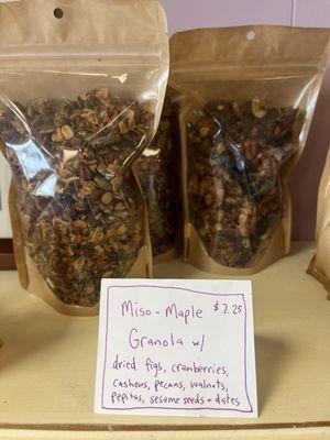 miso maple granola